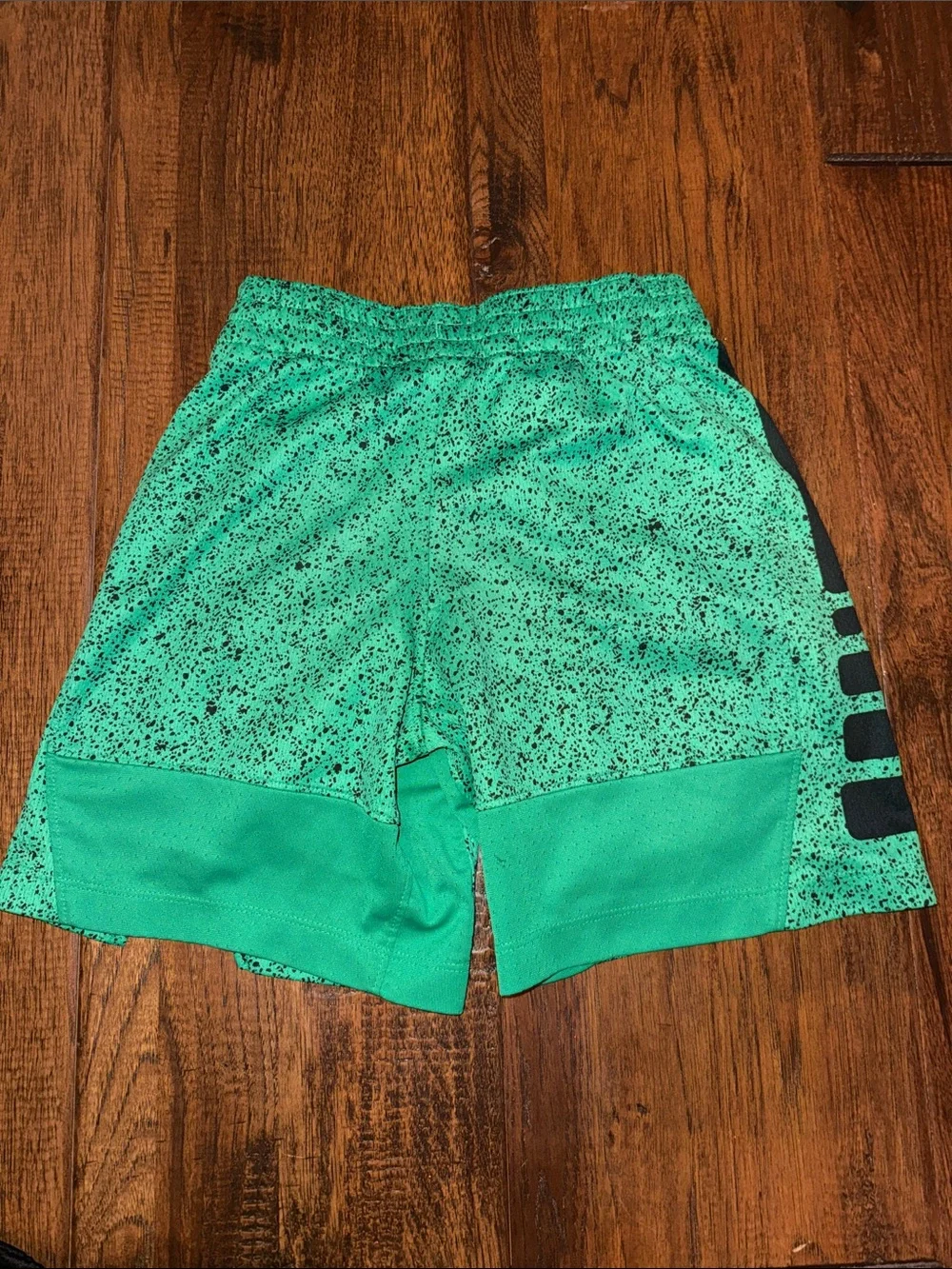 Nike Boys' Mint Green Speckle and Black Mesh Shorts Set. Size 6 and XS.